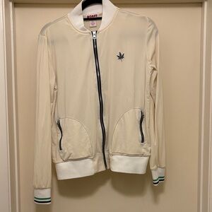 Boast Cream Tennis Jacket with Green and Navy Accents